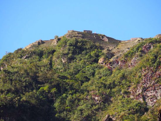 Blick vom Weg Richtung Aguas Calientes zum Machu Picchu