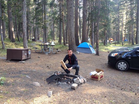 hinten links: alles bärensicher im "food storage" verstaut!