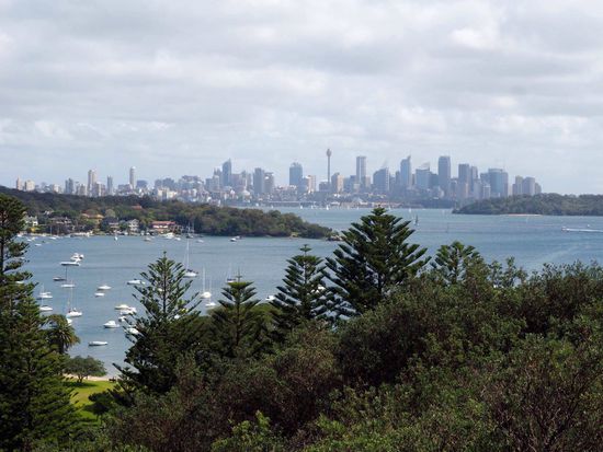 Blick auf Downtown Sydney