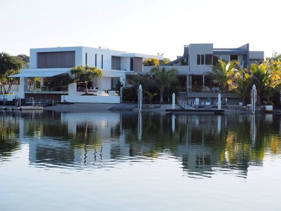 Luxusvillen in der Lagune...