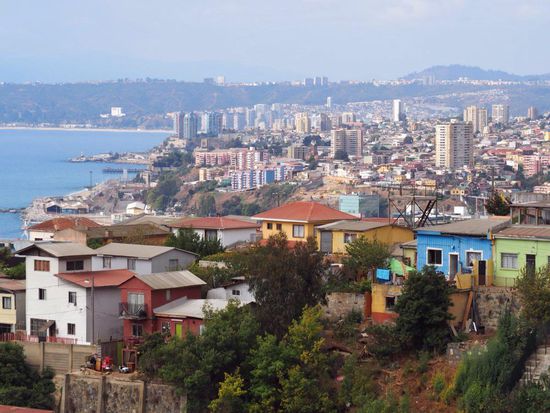 Blick bis Vina del Mar