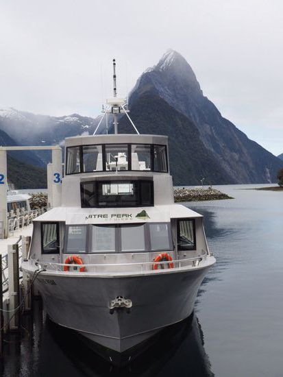 Mitre Peak - das Schiff und der Berg 