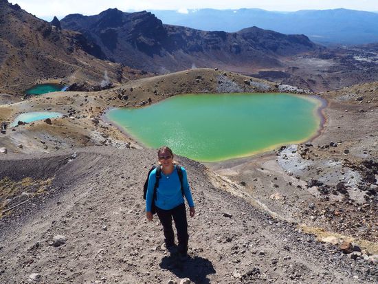Wenn auch nicht gut erkennbar - ich kann kaum stehen, da es so steil ist auf dem Geröll.