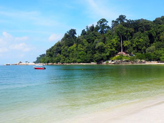 grün leuchtende Bucht