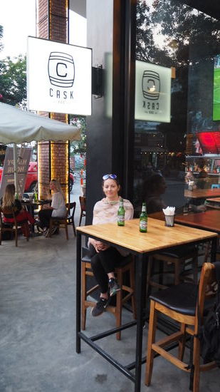 Endlich mal sitzen... und ein kühles Bier 