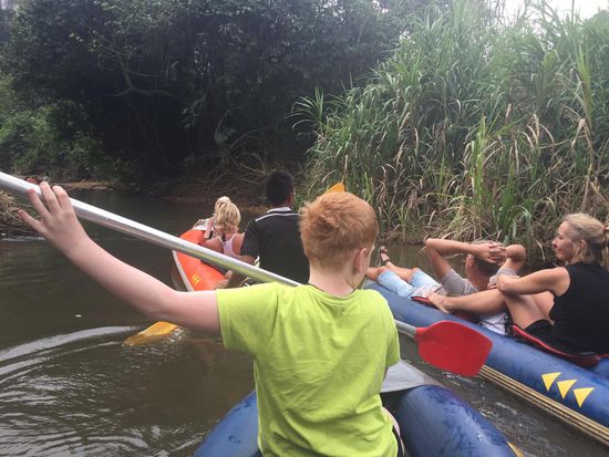 ... bzw. paddelten selbst.
