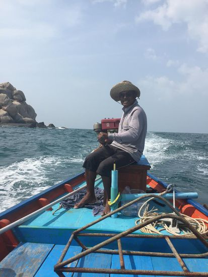 Auf seinem Longtail ist er Kapitän ...