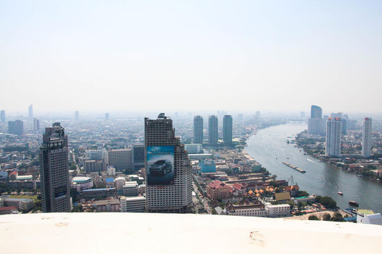 Unser Ausblick vom Balkon der Suite aus dem 53. Stockwerk des Lebua