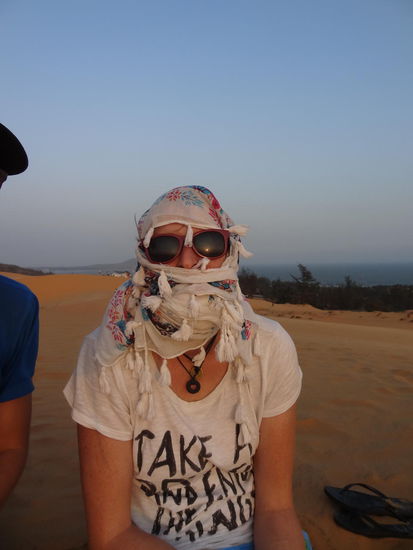 Den Sand finden wir noch in ein paar Monaten überall....