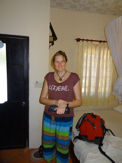 Bereit zum Aufbruch - noch immer bin ich sooooo froh, nur mit Minimalgepäck zu reisen!