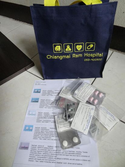 Care-Paket - und weil meine Tasche nicht für so eine Kapazität ausgelegt ist, gab's noch eine gratis Tragetasche dazu,  ein Souvenir, das nicht jeder hat! (und auch noch gratis - fürs Ego )