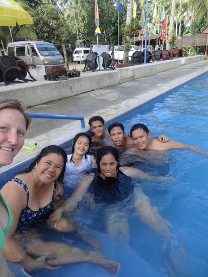 Im Thermalbad mit Annes Familie