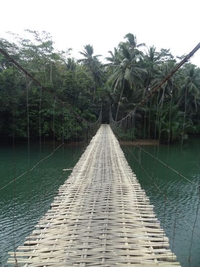 Bambusbrücke..und nein, man kann da ruhig mit 50 Sachen mit dem Moped drüber bretttern, aber maximal 4 gleichzeitig