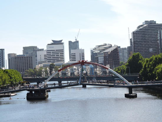 Yarra River mit Blick auf die Southbank