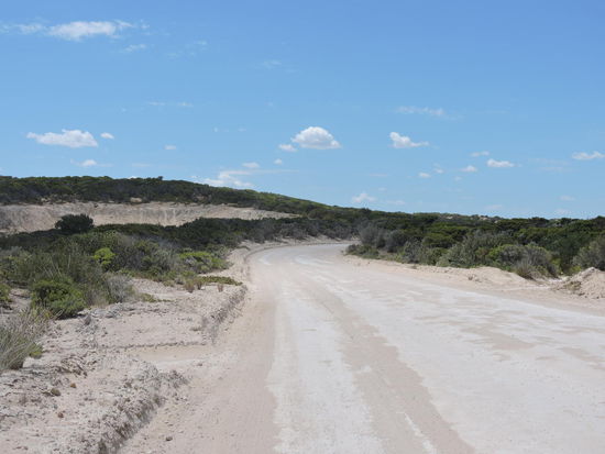 Blowman Scenic Route endet in einer Sandpiste