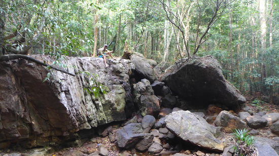 Man muss sich den Wasserfall einfach in Gedanken ausmalen 