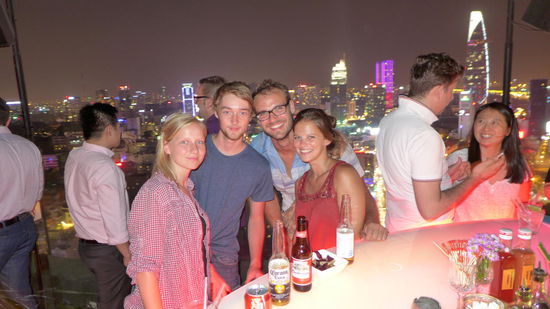 ...und wir vier Backpacker mit von der Partie