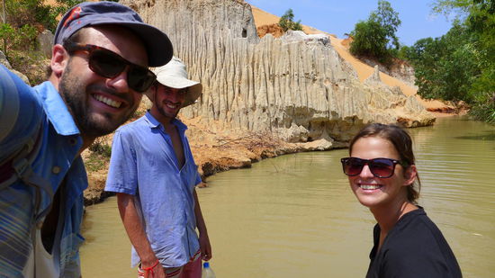 Wir mit unserem einsamen Italiener.