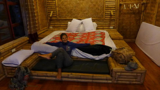 In unserem Bungalow.