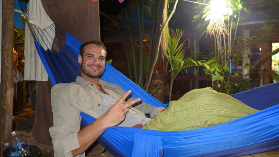 Unsere Hängematte hat's natürlich nicht lange im Rucksack ausgehalten! 