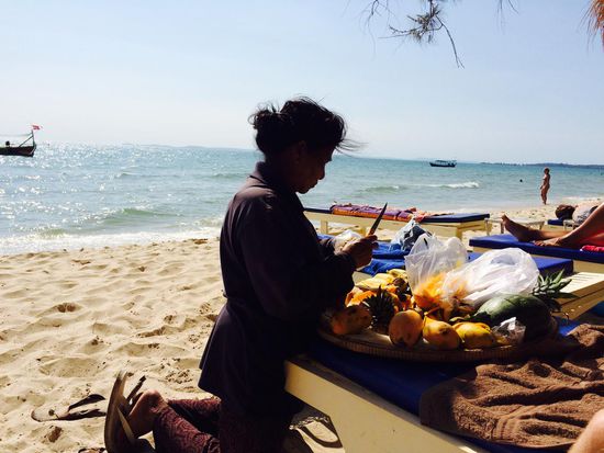 Unsere Obstverkäuferin des Vertrauens.