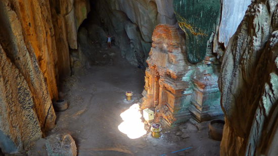 Der Blick von oben auf den eineinhalb tausend Jahre alten Tempel
