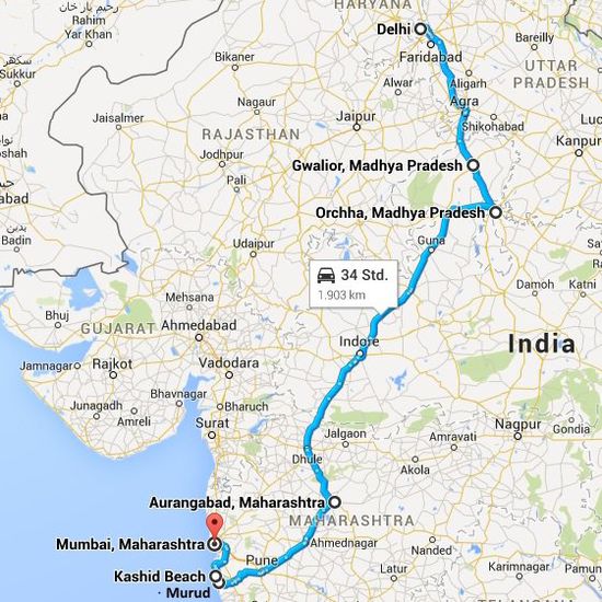 von Mumbai ging es dann per Flugzeug wieder zurück nach Delhi