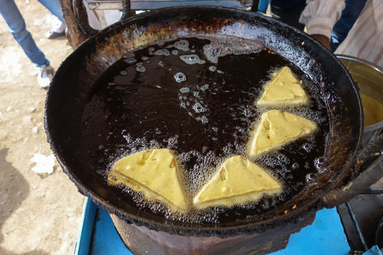 Sandwich, innen mit sowas wie .. Pakora?