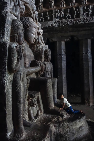 in einem der buddhistischen Felsentempel