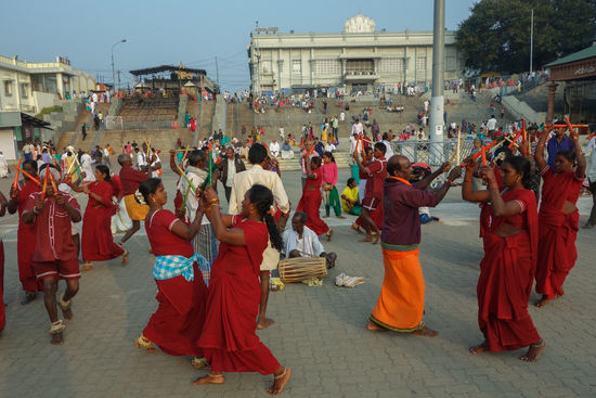 Ich fuhr 3 mal hoch nach Tirumala, nicht zuletzt wegen der Musik- und Tanzvorführungen.