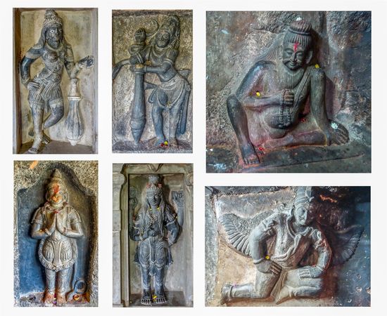 Weitere Skulpturen im Undavalli Höhlentempel