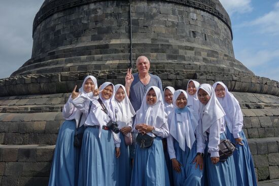 oben angekommen herrschte gute Stimmung bei den Besuchern 