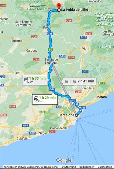 Mein Ziel ist die kleine Ortschaft La Pobla de Lillet, wo ich ein Schachturner spielen werde. Hier ein paar Fotos von der Anreise.