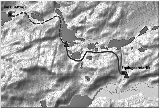 Siebte Etappe: 9 km - bis zur Eqalugaarniarfik-Hütte