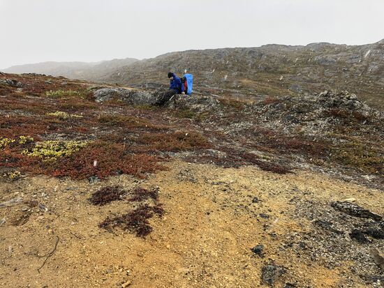 Leichter Schneefall beim Start