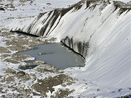 Ankunft am Rand des Eisschilds