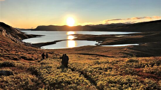 Rückweg vom Gletscher zum Auto