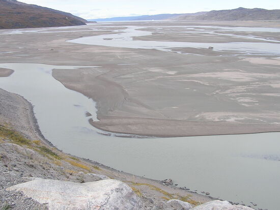 Verschlammtes Ende des Kangerlussuaq-Fjords