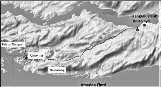 Zweite Etappe:  9 km.  Zeltplatz am Kangerluarsuk Tulleq Fjord