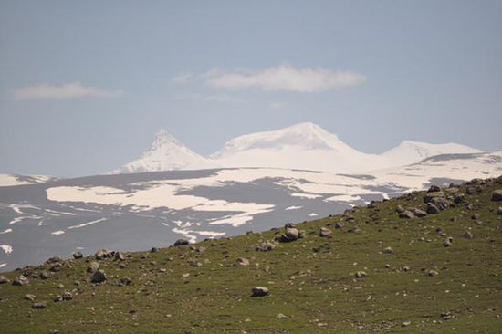 die georgische Hochebene, die auch äußerst imposant wirkt