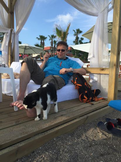 Die Muschi war wie gewohnt sehr von Norbert angetan