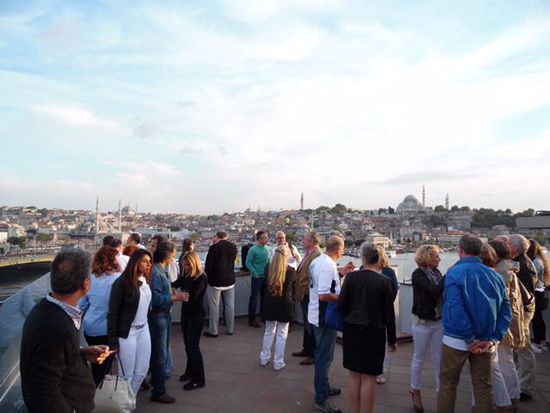 Impressionen von der Dachterrasse des Restaurants
