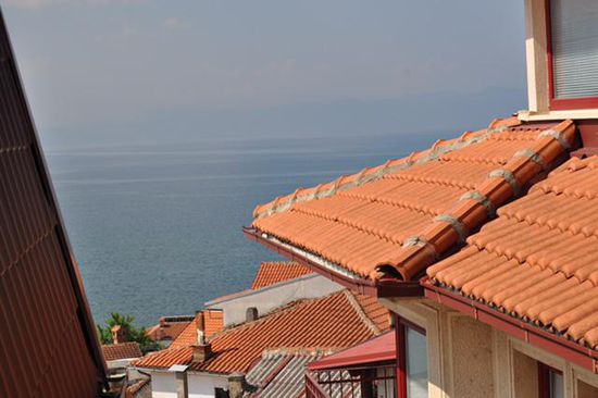 tolles ruhiges Hotel in Ohrid mit grandiosem Ausblick auf den See !