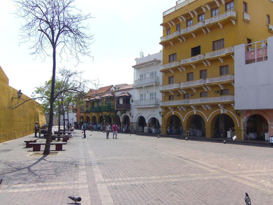 Ein Platz in der Altstadt von Cartagena