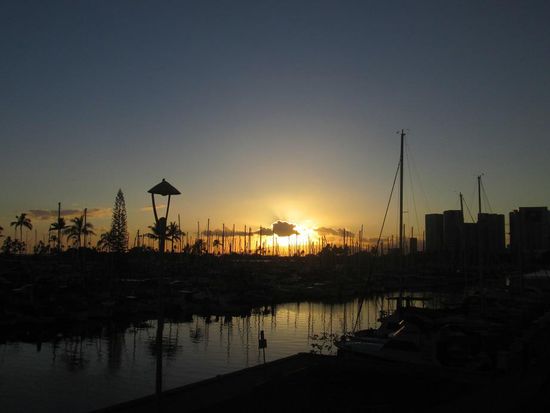 Sonnenuntergang Hafen