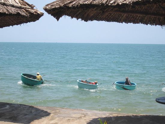 Fischer mit ihren Bötchen