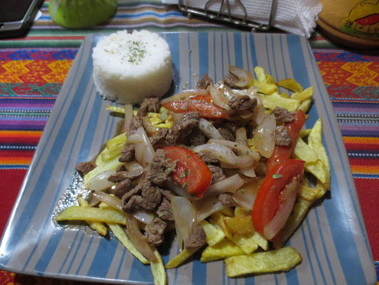 Lomo Saltado statt dem ursprünglich geplanten Alpaca-Steak (Nieve sei Dank)