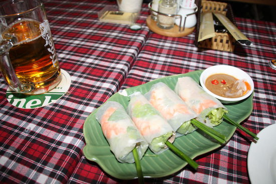 Frühlingsrollen in Reispapier.