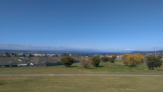 Von einer Aussichtsplattform Richtung Lake Taupo