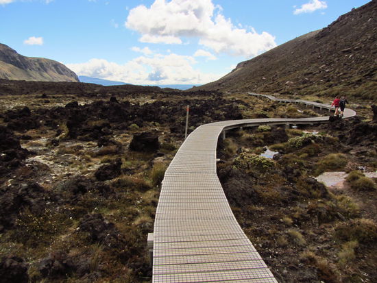 Die "Wanderautobahn" zu Beginn des Tongarirocrossingtracks